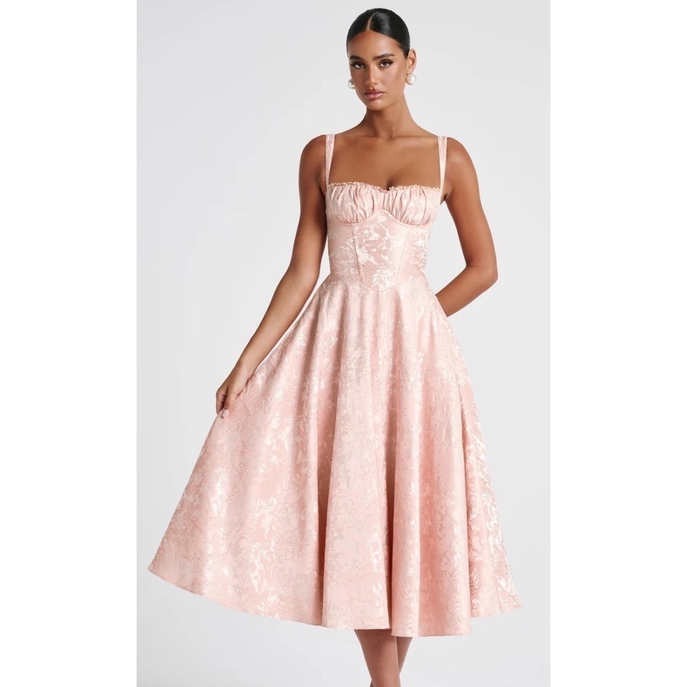 Babyboo Amity Midi Dress Soft Peach Small New With Tags